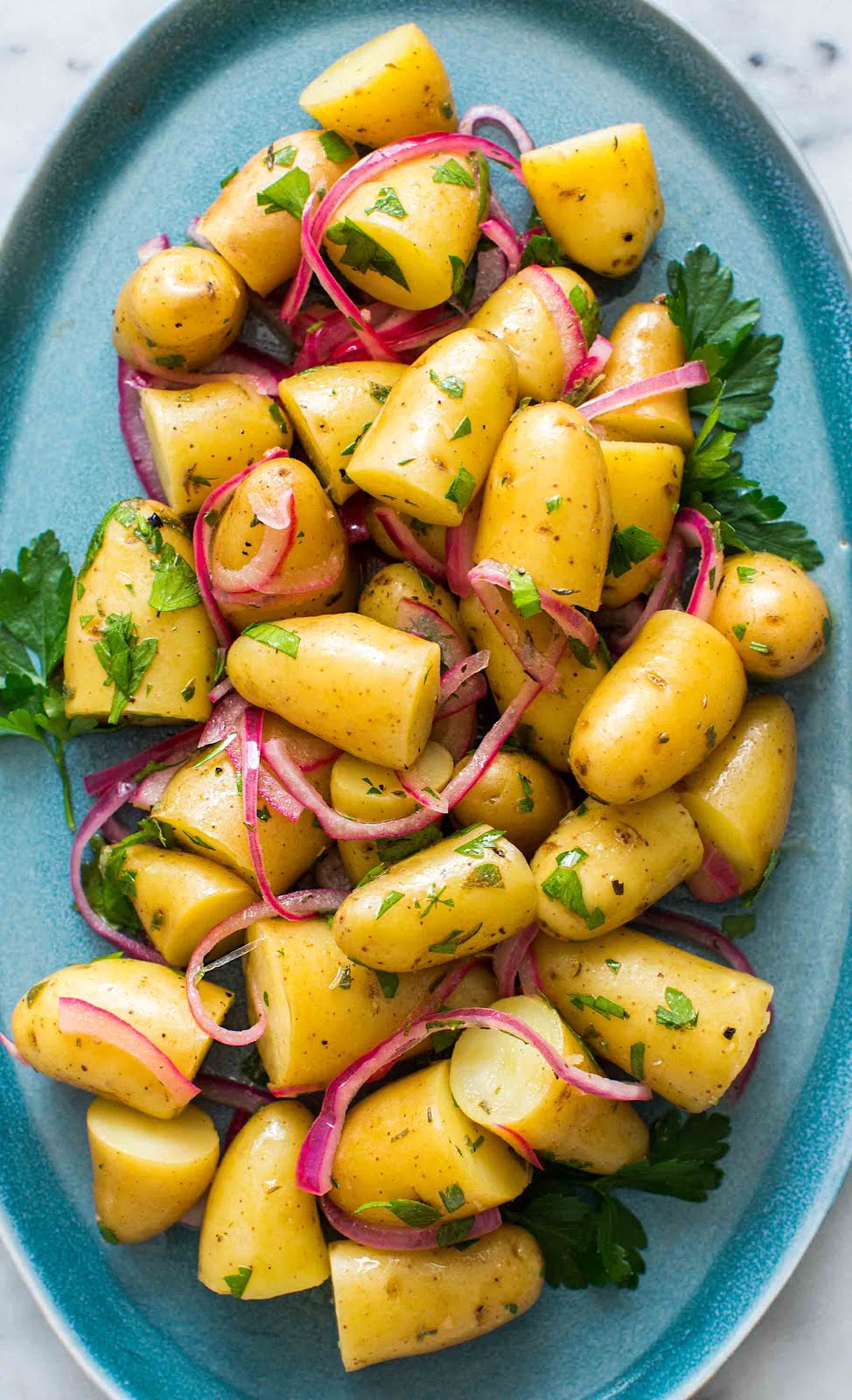 Fingerling Potatoes with Herb Vinaigrette International Cuisine Recipes