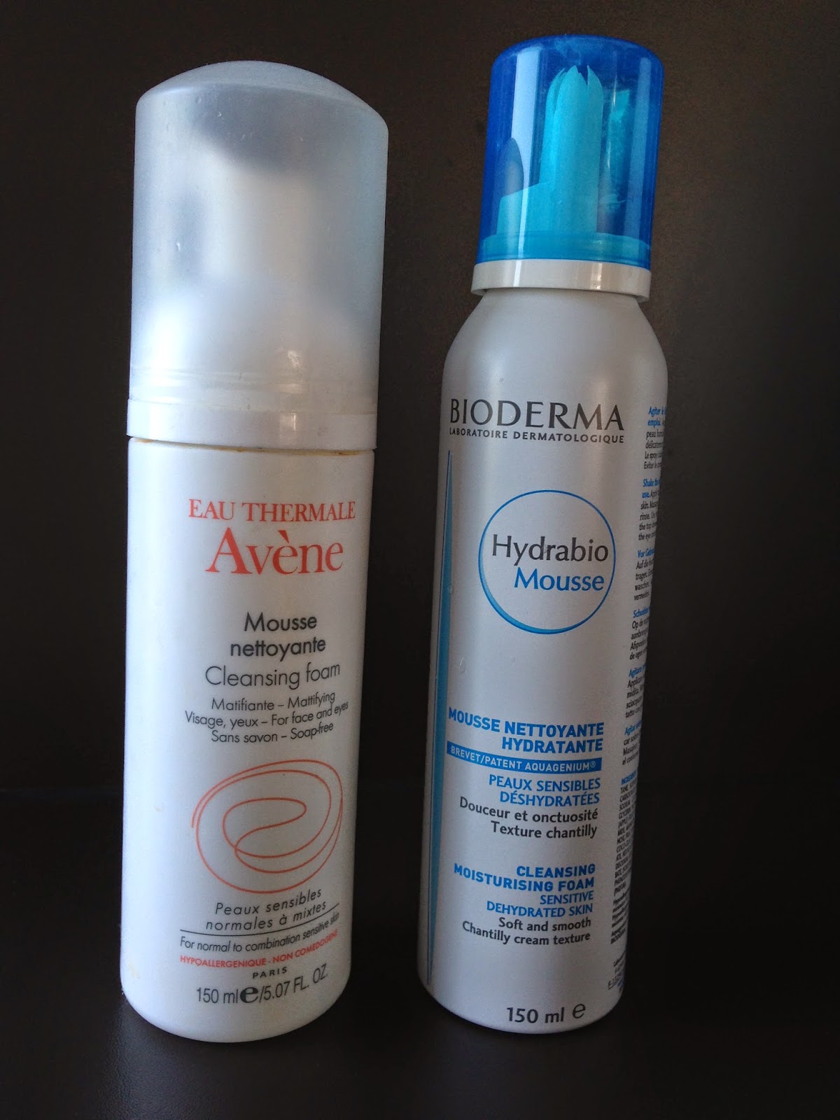 Mousse nettoyante...Avène vs Bioderma.