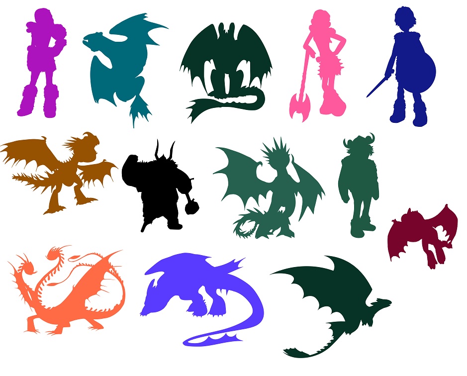 digitalfil How to Train your Dragon svg,cut files,silhouette clipart,vinyl files,vector digital