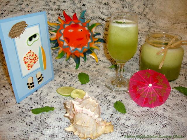 image of Melon Mojito Recipe / Honeydew Melon Summer Drink