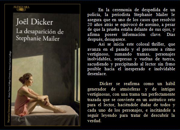 La desaparición de Stephanie Mailer Joël Dicker