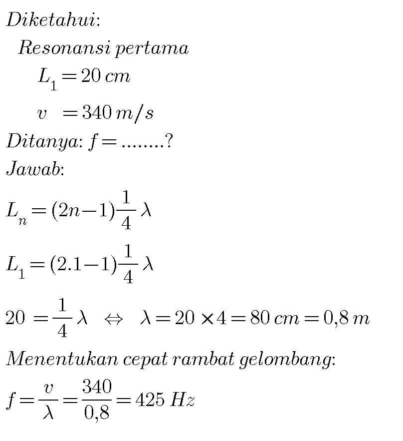Rumus Cepat Rambat Bunyi Di Udara Pada Garpu Tala - Guru Paud