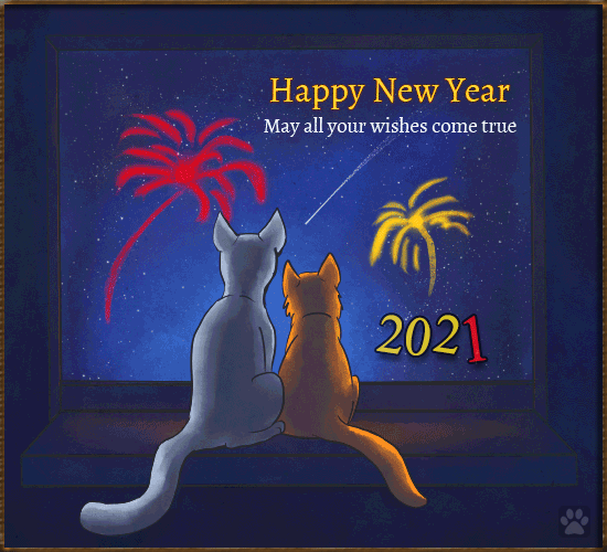 Animated Cat GIF • Happy New Year 2021 to all kitties and cat lovers all over the World Animated Cat GIF • Happy New Year 2021 to all kitties and cat lovers all over the World