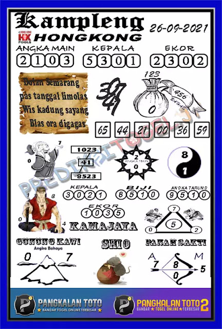 Prediksi Syair Hk 26 September 2021 Pangkalantoto