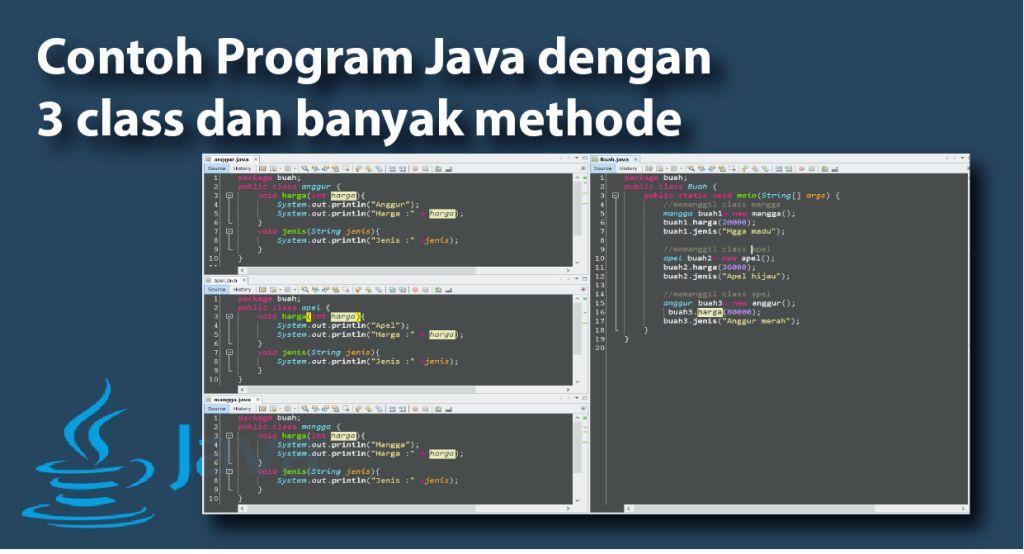 Contoh Program Java Dengan 3 Class Dan Banyak Methode Balog 18