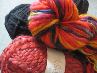 Colinette Zero, King Cole Gypsy and Big Fab black