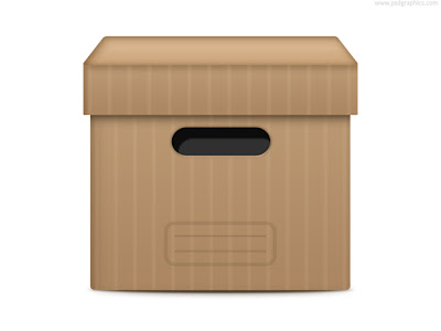 Caja de archivos en psd