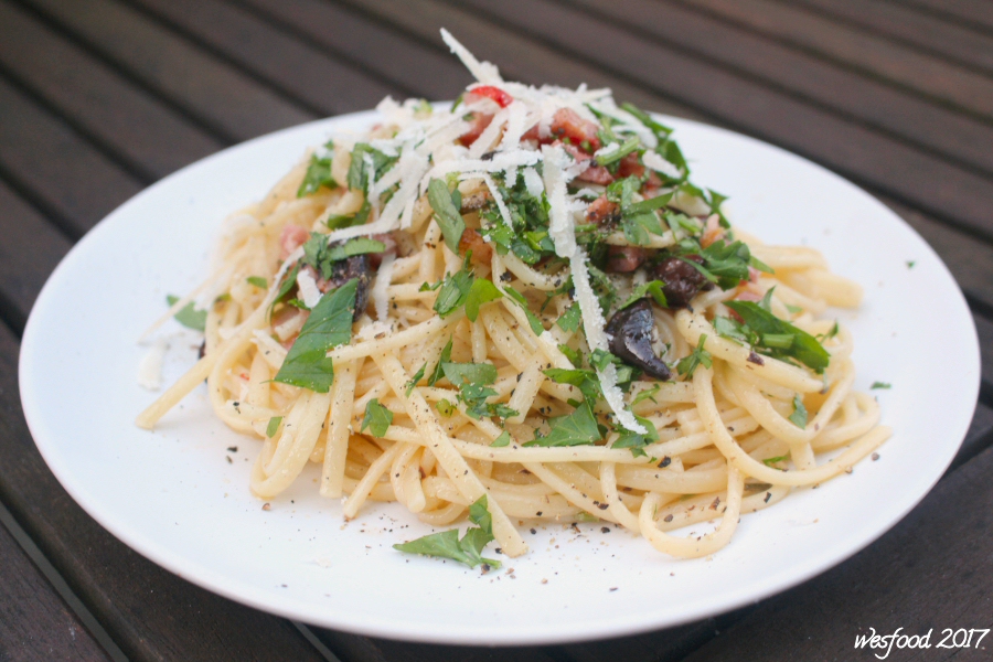 WesFood - Herr Westerhausen kocht ...: Sommerliche Pasta mit Pancetta ...