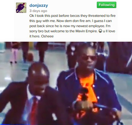don jazzy hired airport staff