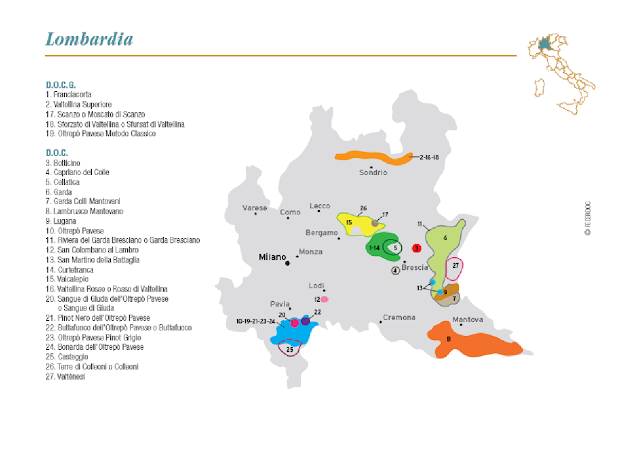 wine map of Lombardia