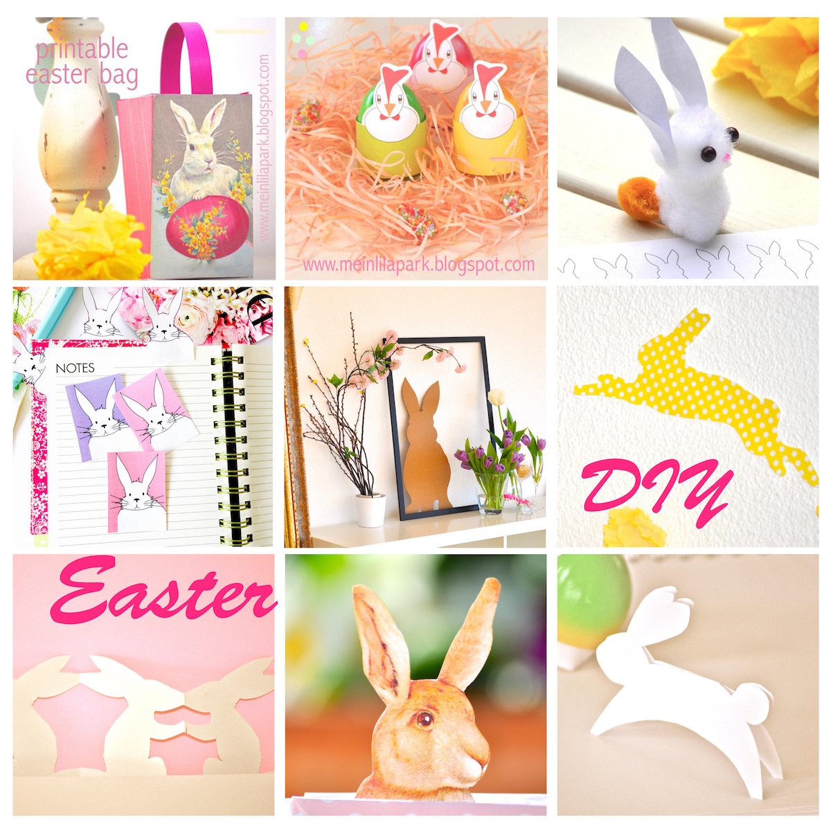 Free Easter printables + DIY ideas Osterbasteln roundup