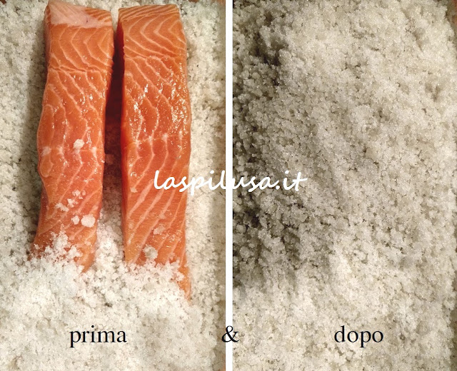 salmone marinato alla svedese sale e zucchero