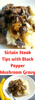 How about a 30 minute meal?  Yes, you can have a delicious, succulent dish of steak tips smothered in a black pepper mushroom gravy in just 30 minutes. - Slice of Southern