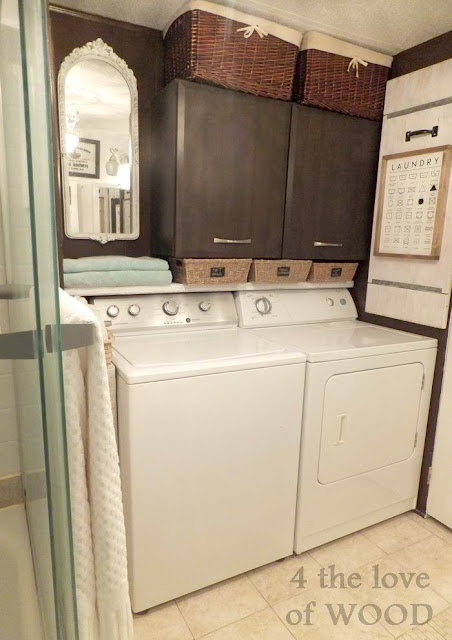4 the love of wood: A REAL SMALL LAUNDRY ROOM - sign and storage