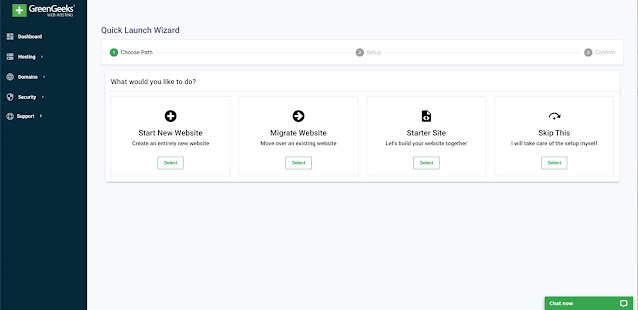 greengeeks dashboard look after purchasing