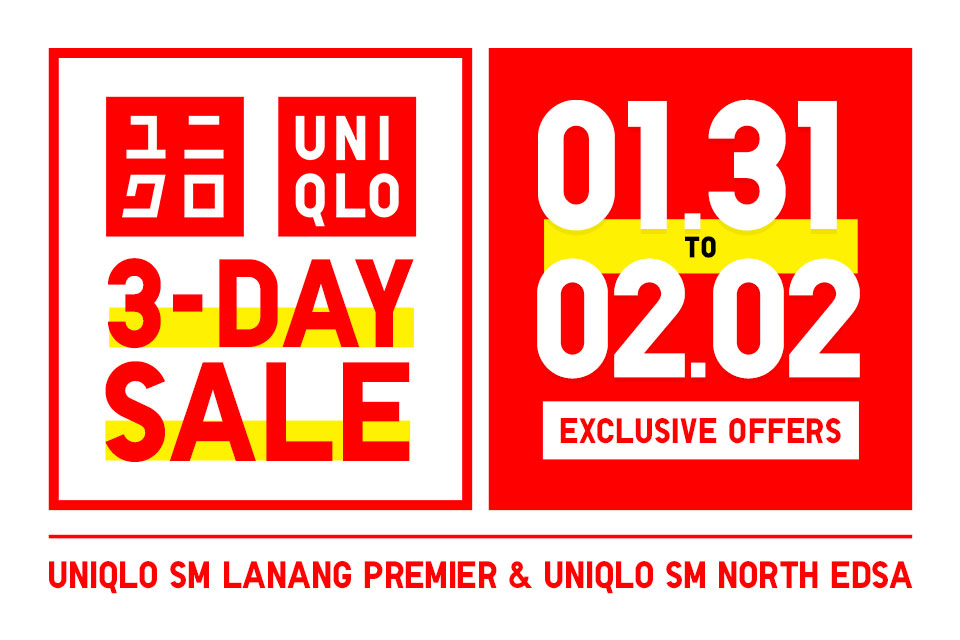 Manila Shopper UNIQLO 3day SALE Jan 31Feb 2 2020