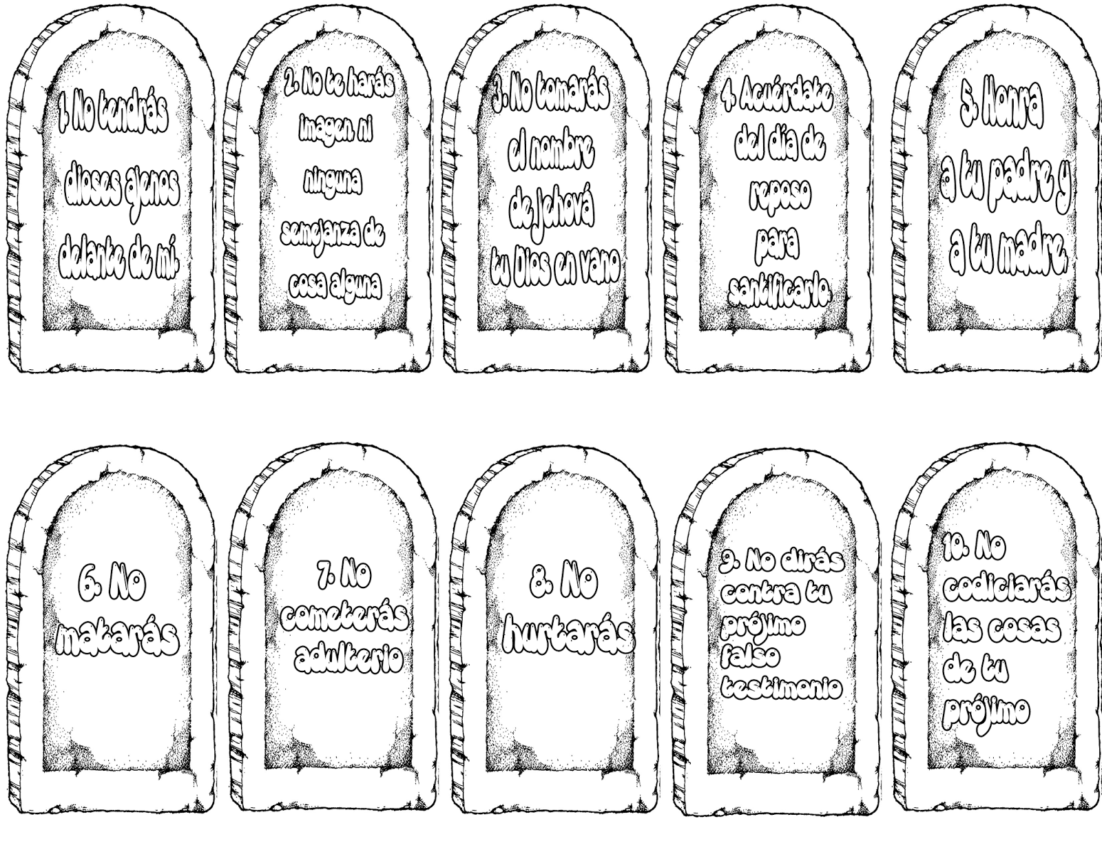 10 Заповедей божьих в картинках для школьников