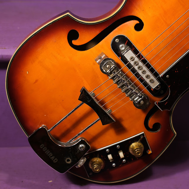 1960s Conrad ViolinShaped Electric Guitar