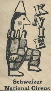 Publicité de presse illustrée du célèbre clown dessiné par Leupin