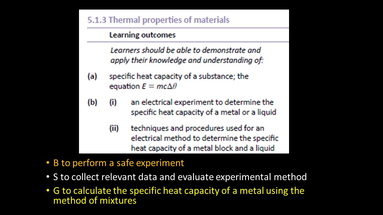 Mr Lloyd's Interactive Board Experiment to measure the specific heat