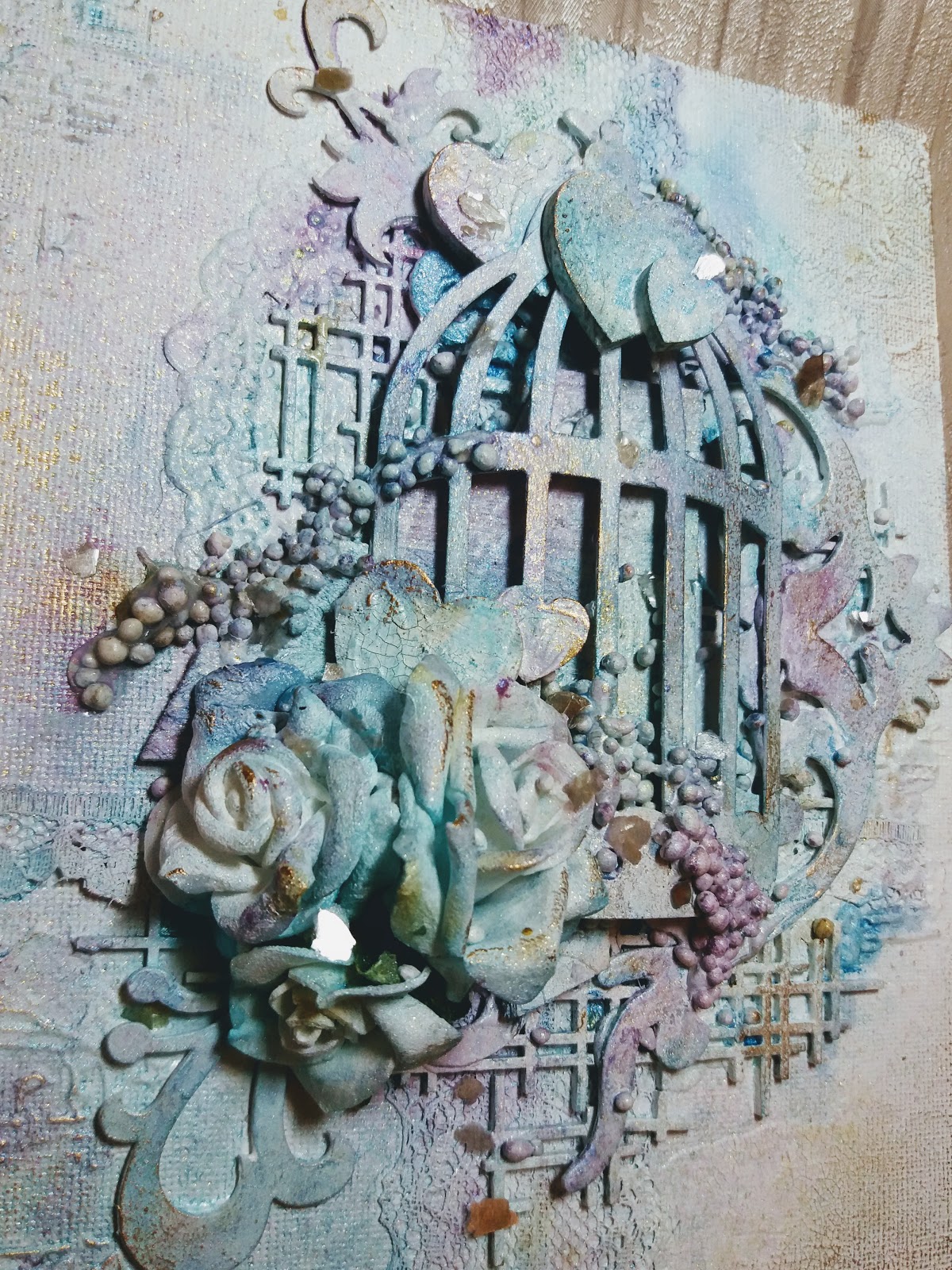 Crafting with Love and Fairy Dust Birdcage canvas