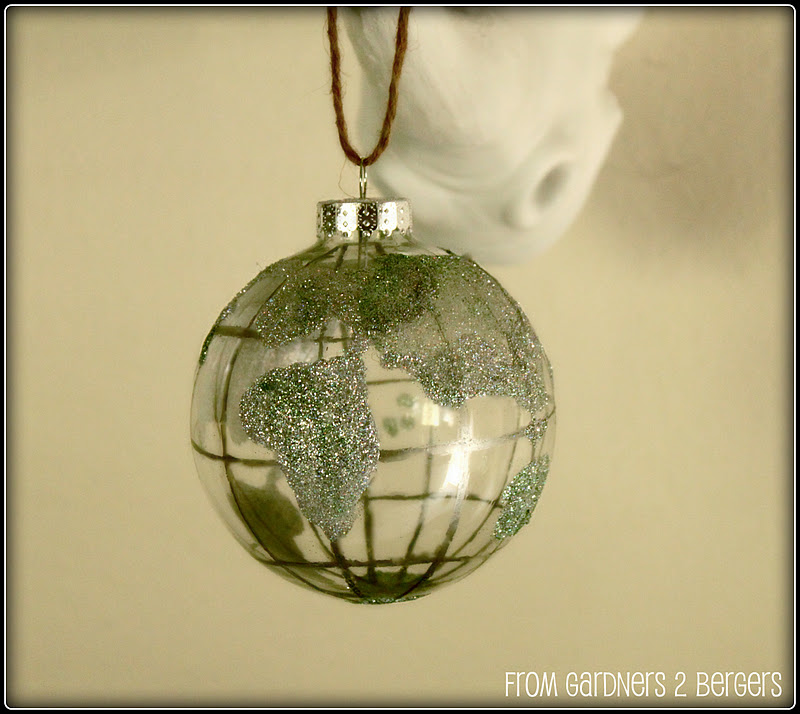 from Gardners 2 Bergers DIY Pottery Barn Globe Ornament