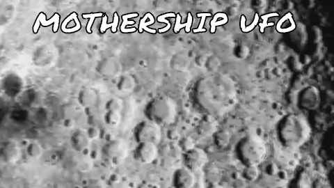 Alien UFO Mothership on the Moon's surface