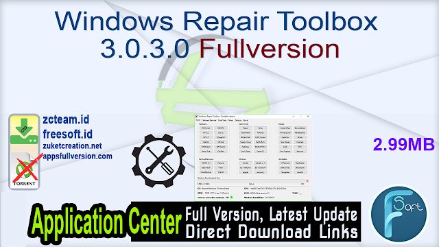 Windows Repair Toolbox 3.0.3.0 Fullversion