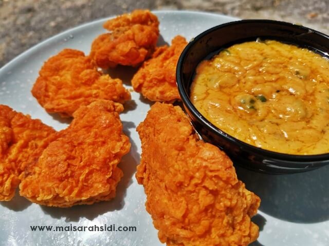 Ayam Goreng Rangup Sos Salted Egg Sedap dan Mudah  MaisarahSidi.com