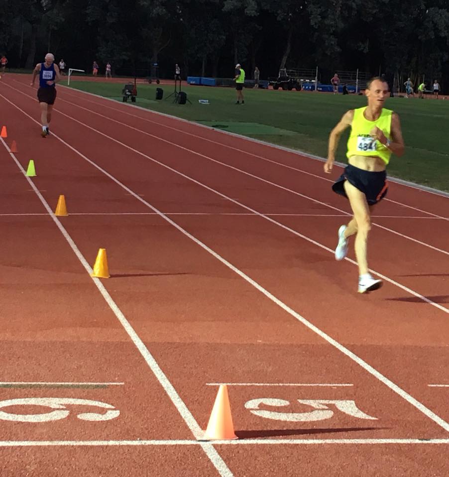 ACT Masters Track 1500m 441, 2070m 318/km ; Steve 3 x 1000m