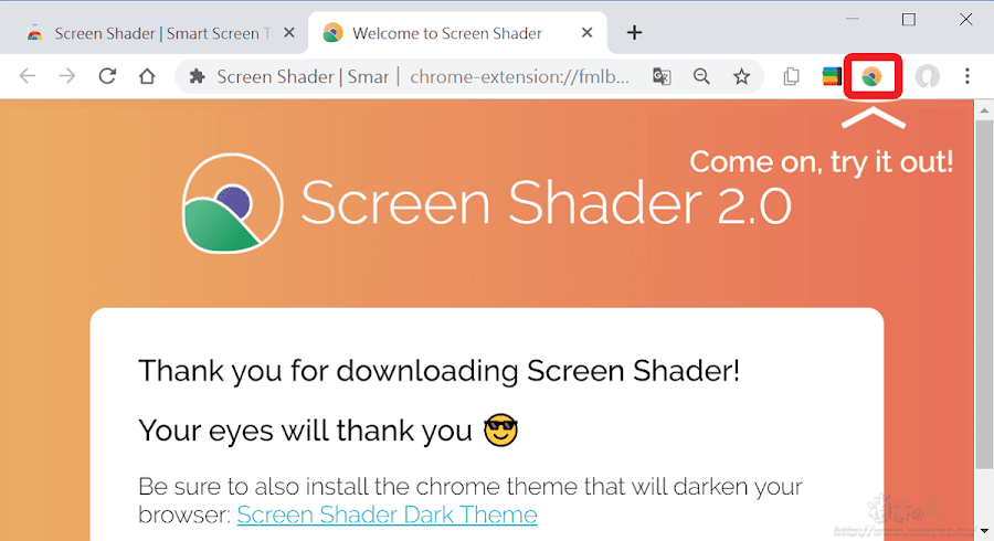 Screen Shader 讓網頁呈現暖色系