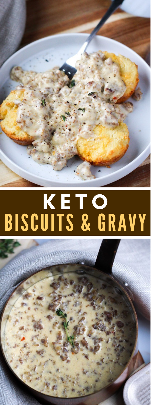 KETO BISCUITS AND GRAVY #healthy #breakfast
