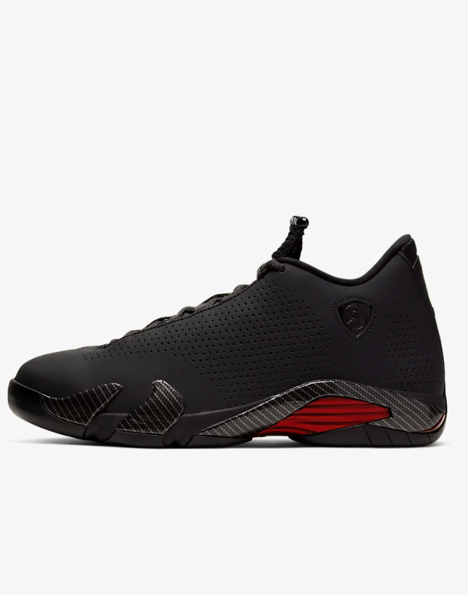 THE SNEAKER ADDICT: Air Jordan 14 Retro 'Quilted' Black Ferrari' Retro Sneaker (Detailed Look + Where to Find)