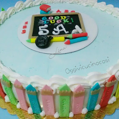 Torta fine Scuola©L.Martire Oggivicucinocosì