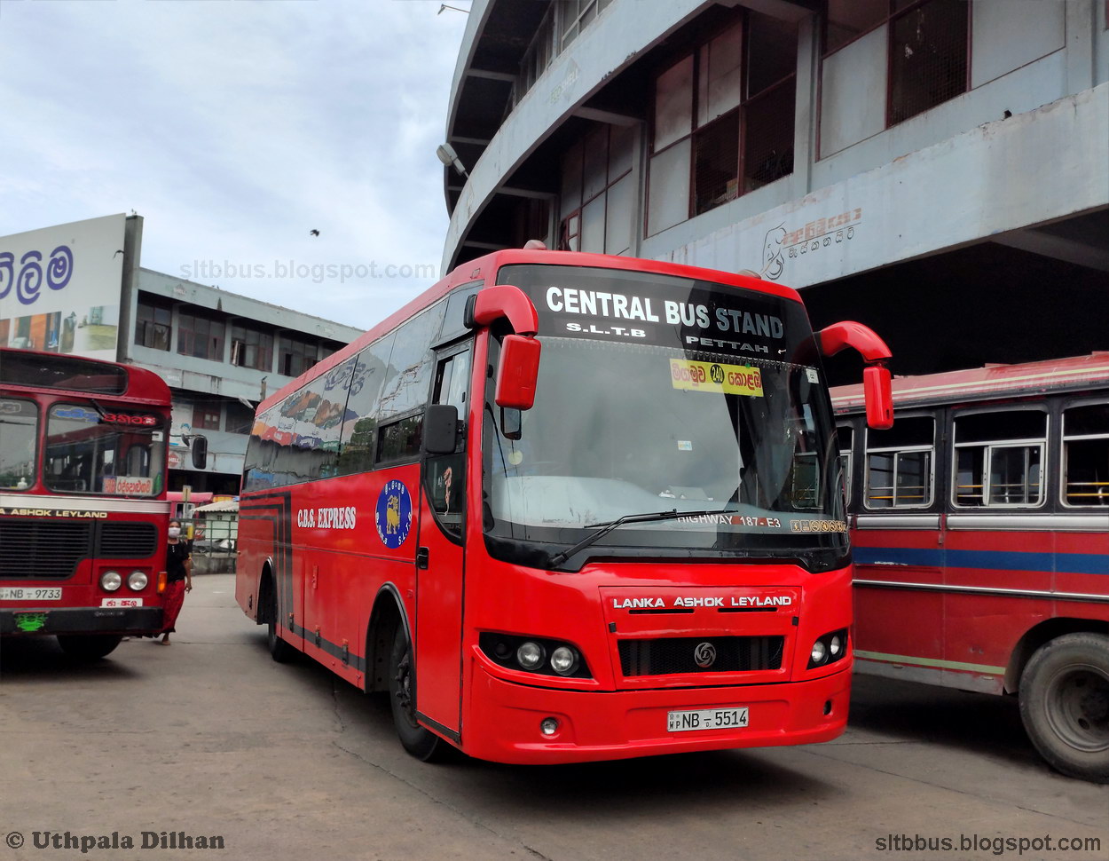 SLTB buses ශ්‍රී ලංගම බස් Azad bodied Ashok Leyland Viking AC luxury