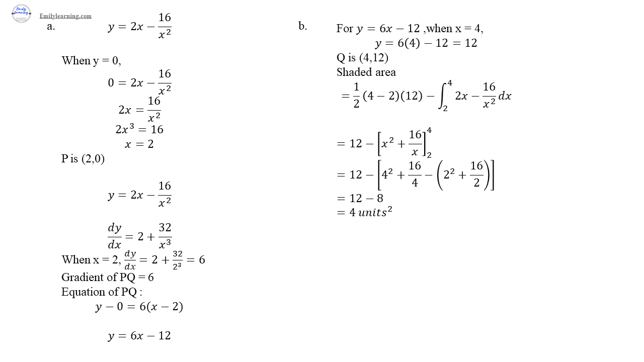 O level additional mathematics specimen paper 2 question 3 solution on differentiation and integration