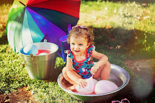 a kid playing