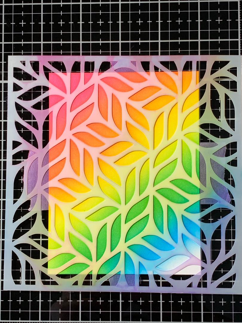 Ink Blended Dry Emboss Stencil