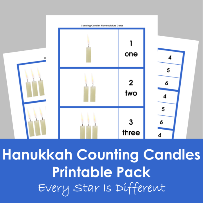 FREE Hanukkah Counting Candles Printable Pack Every Star Is Different