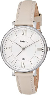 Fossil Women Jacqueline Stainless Steel and Leather Casual Quartz Watch