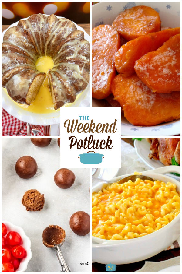 A virtual recipe swap with Eggnog Pound Cake, Candied Sweet Potatoes, Cherry Rum Balls, Crock Pot Mac & Cheese and dozens more!