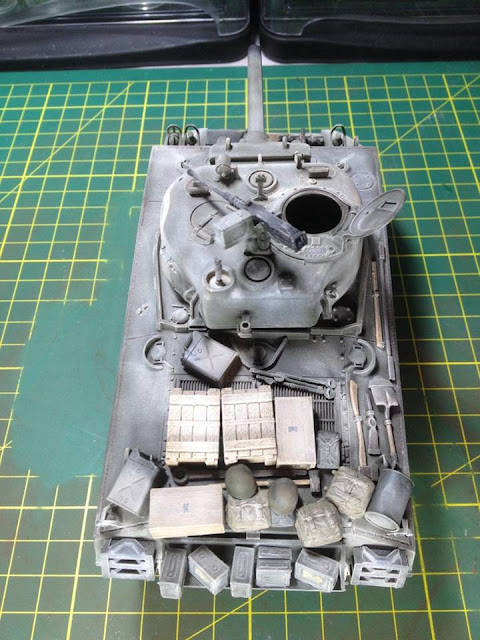 Tamiya 1/35 scale model Sherman tank