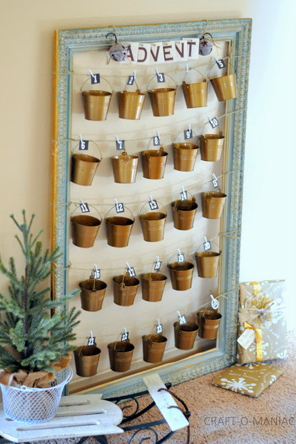Rustic Advent Christmas Calender www.craft-o-maniac.com