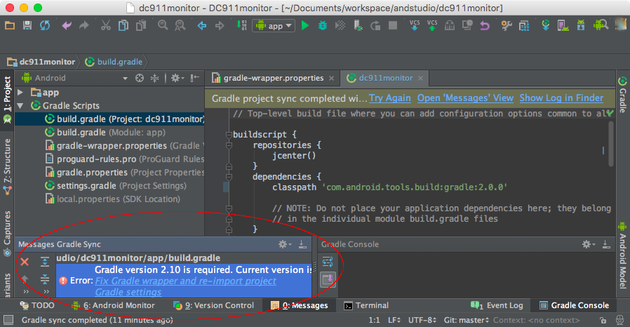 gradle version android gradle version android
