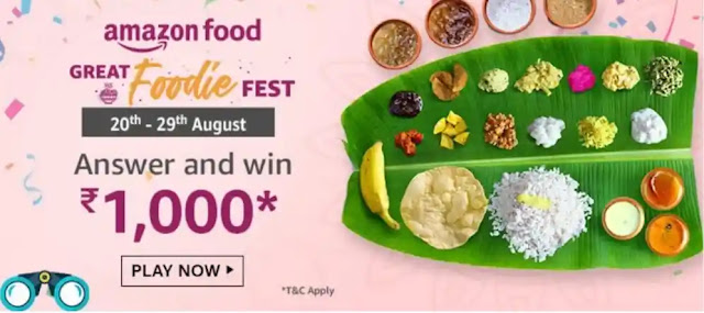 amazon food GREAT foodie FEST Questions Answer