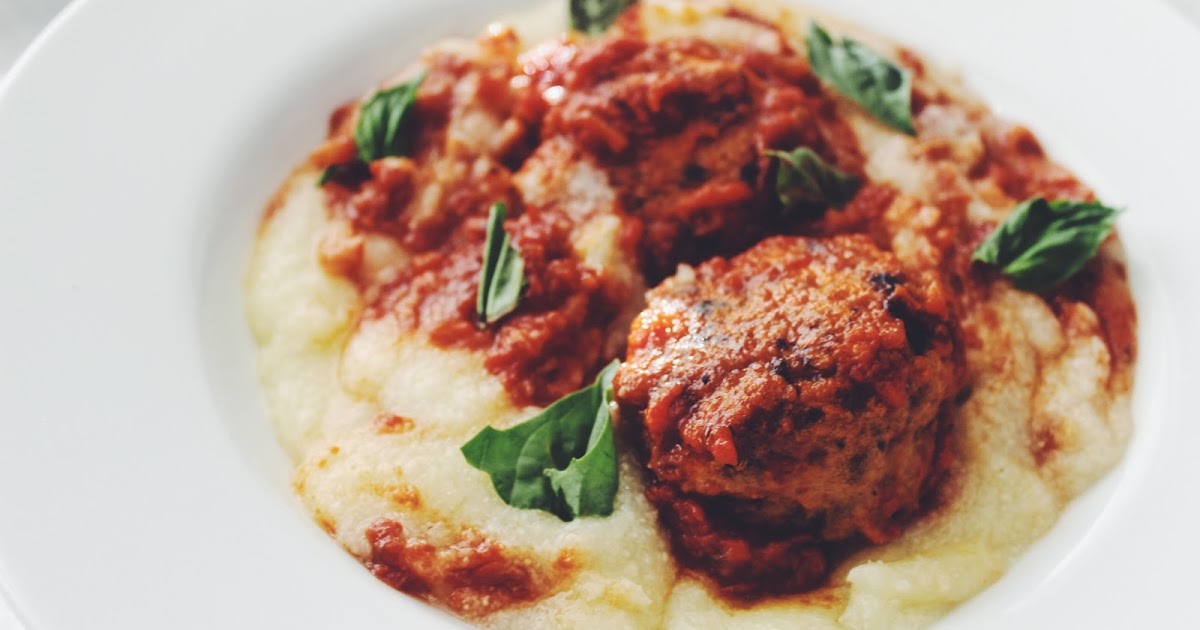 Homemade Marinara and Meatballs with Creamy Polenta D.M.R. Fine Foods