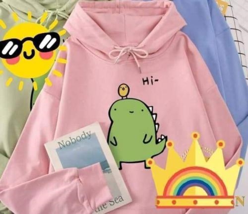 Áo khoác nỉ hoodie khủng long dễ thương size nhỏ
