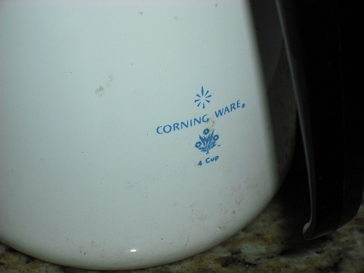 CorningWare 411: Camping with Corningware - 4 cup Stove Top Percolator  (P-124)