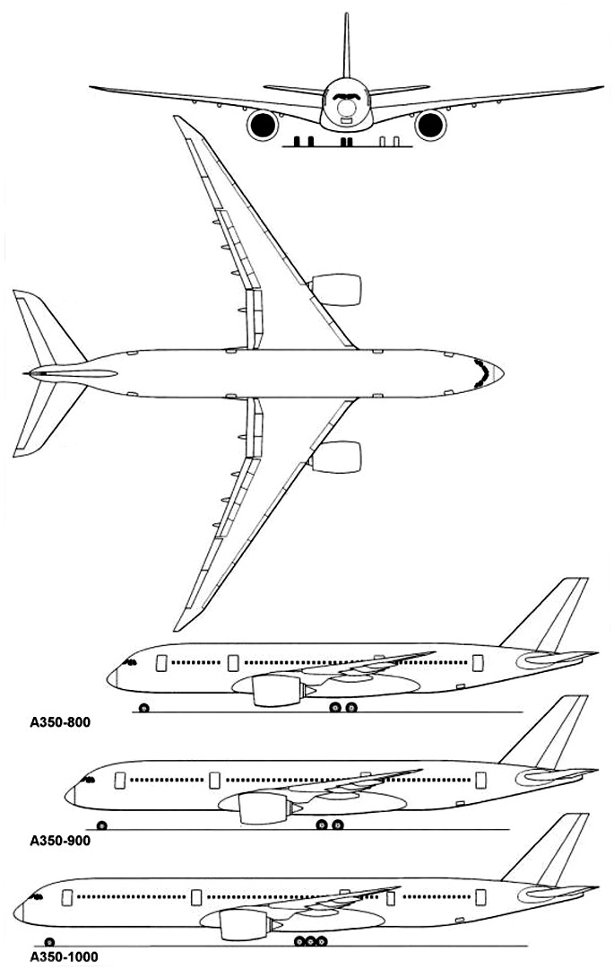 Airbus a350 941 схема салона