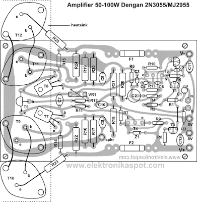 penempatan_komponen_amplifier_50W-100W